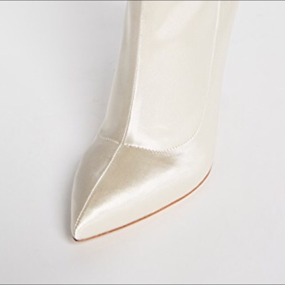 BADGLEY MISCHKA Satin MEG jeweled booties boots - Picture 6 of 8